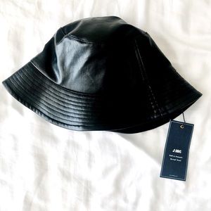 Faux leather hat
